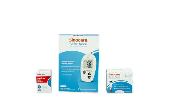 痛みのない尖頭アーチが付いている白い英国の報告のGlucometerのキットの血ブドウ糖 メートルのキット