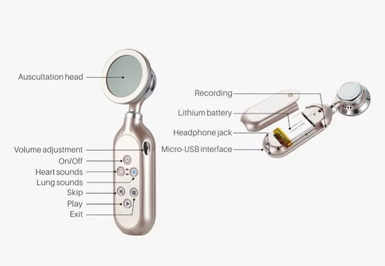 プロの家庭用医療機器 Bluetooth スマート USB デジタル無線聴診器